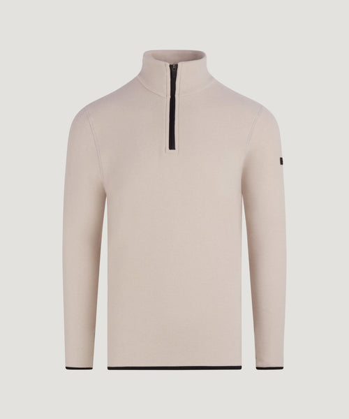 Trui half-zip polar fleece beige