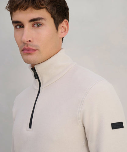 SOCI3TY Trui half - zip polar fleece beige - The Society Shop