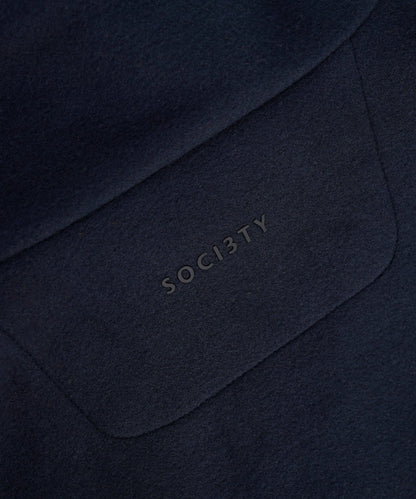 SOCI3TY Trui half - zip polar fleece donkerblauw - The Society Shop