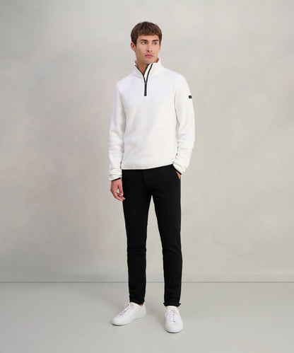 SOCI3TY Trui half - zip polar fleece off - white - The Society Shop