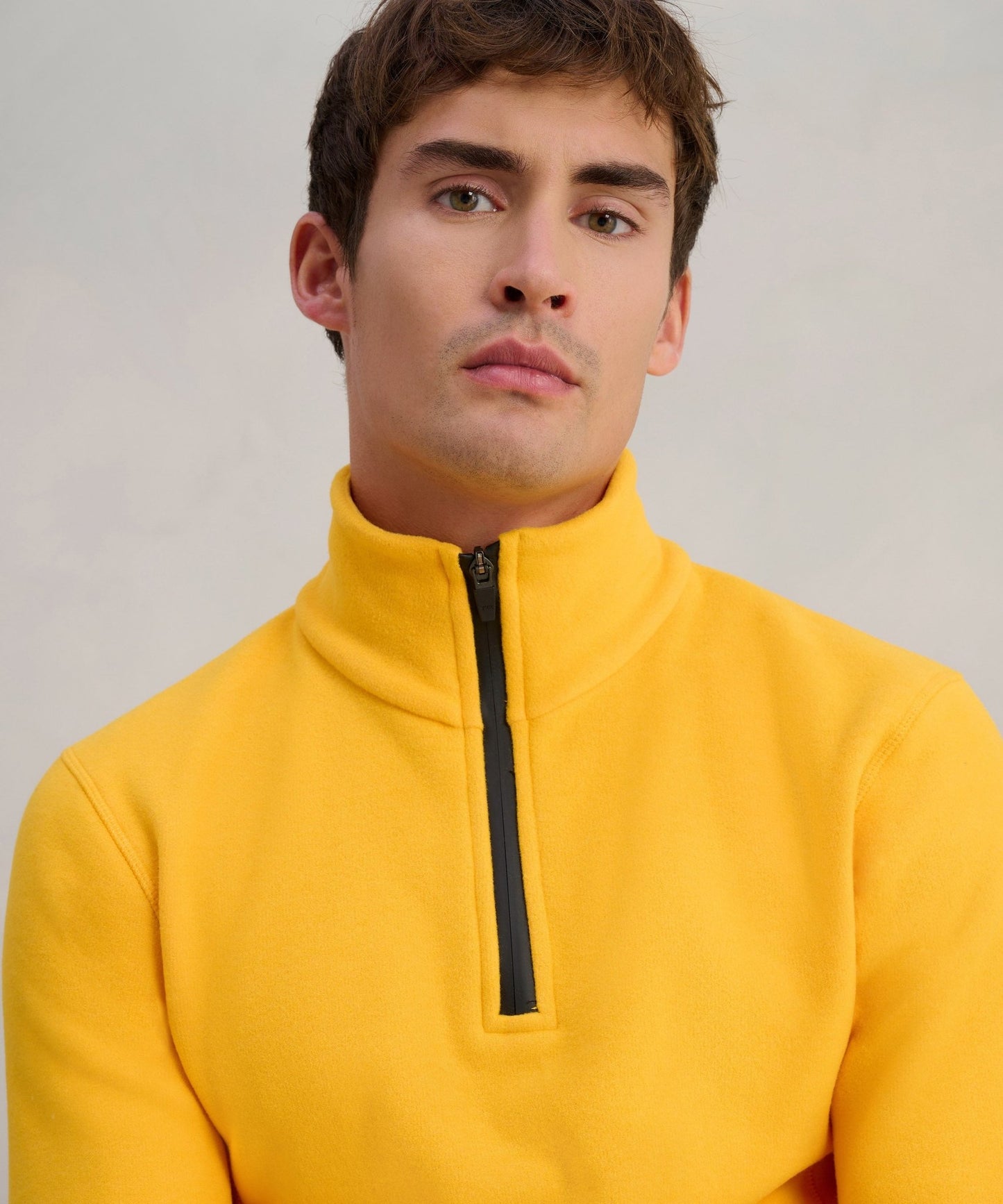 SOCI3TY Trui half - zip polar fleece SOCI3TY Yellow - The Society Shop