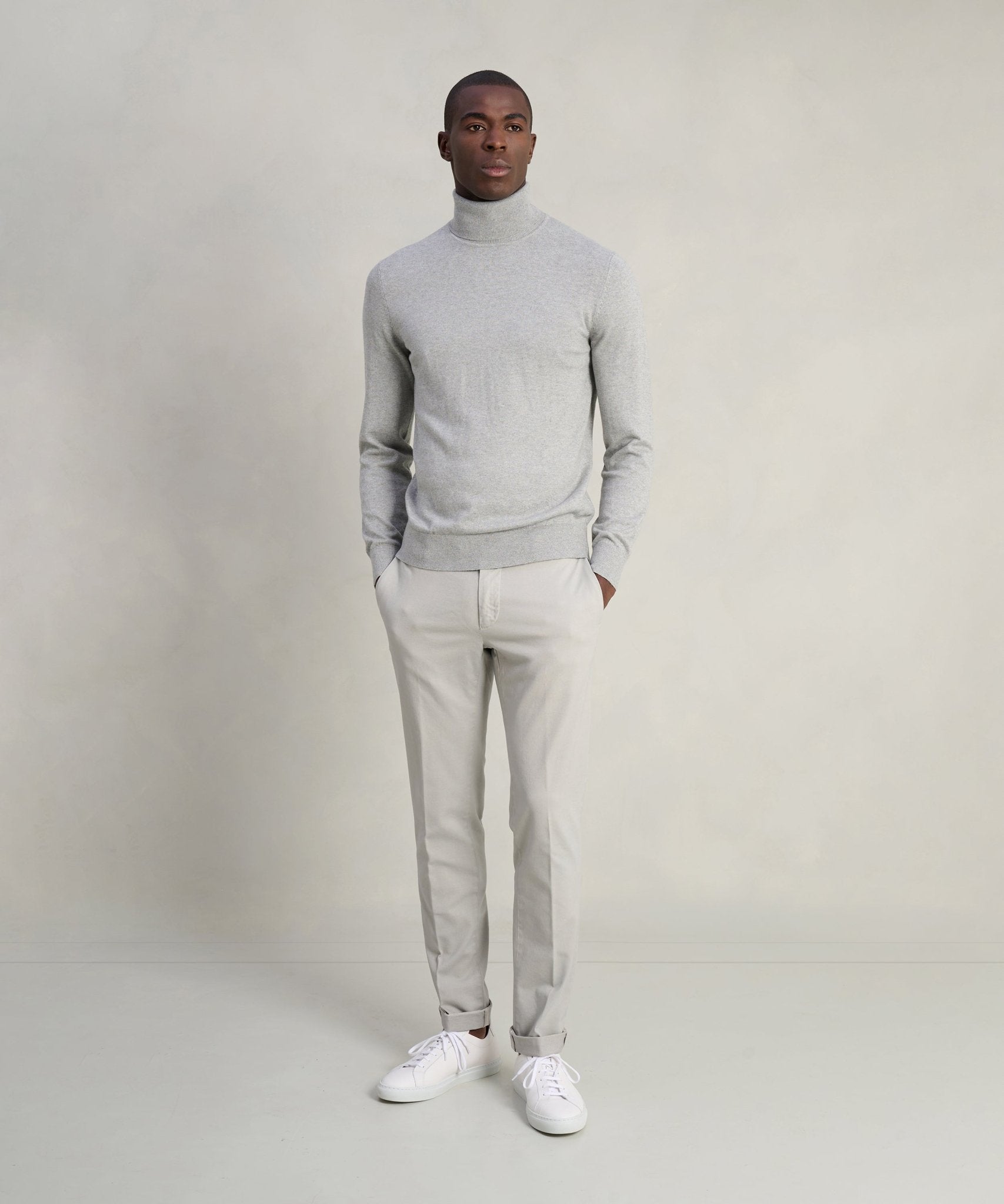 SOCI3TY Limited Trui turtleneck Cotton Cashmere lichtgrijs - THE SOCIETY SHOP