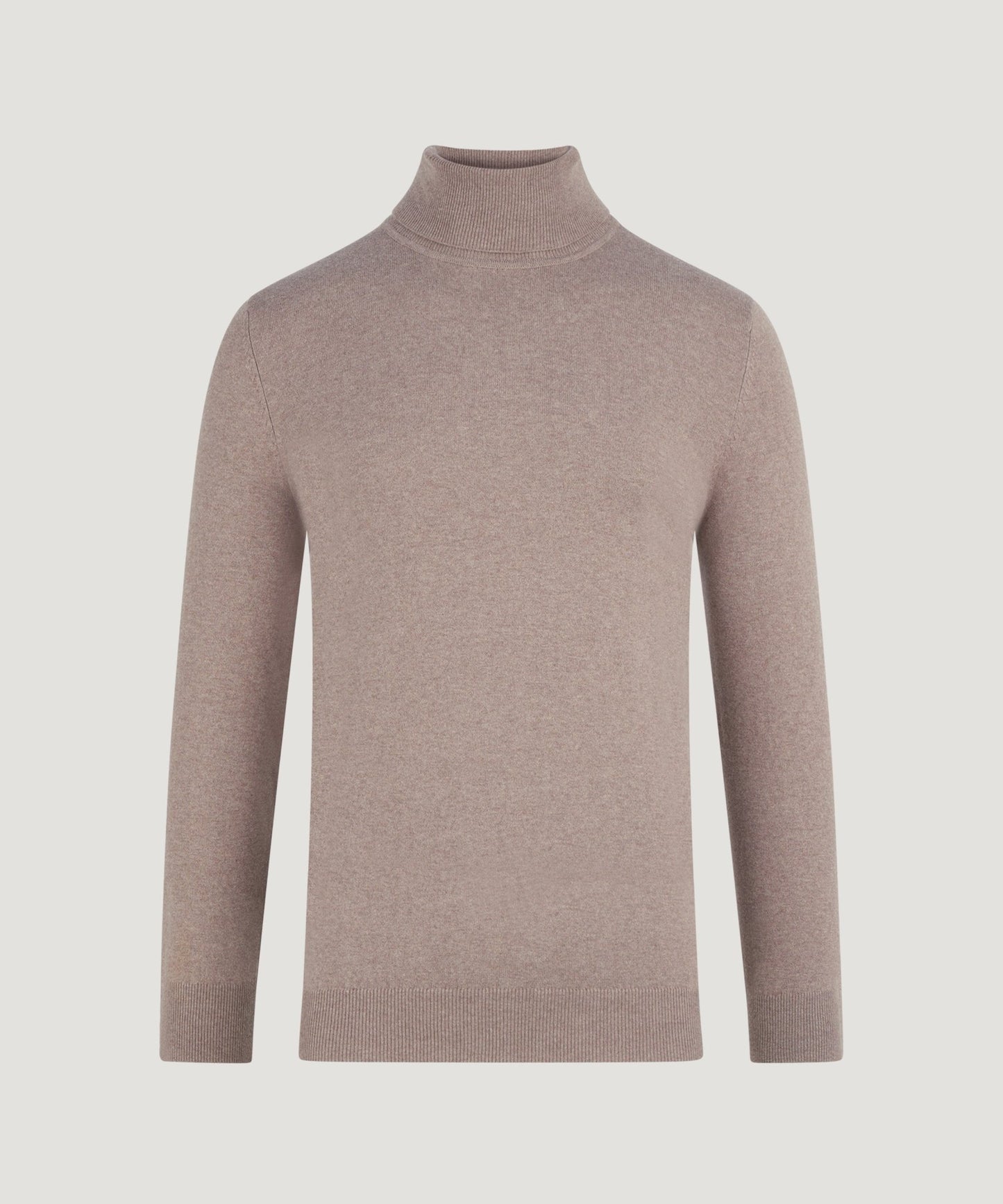 SOCI3TY Trui turtleneck katoen/kasjmier beige - The Society Shop