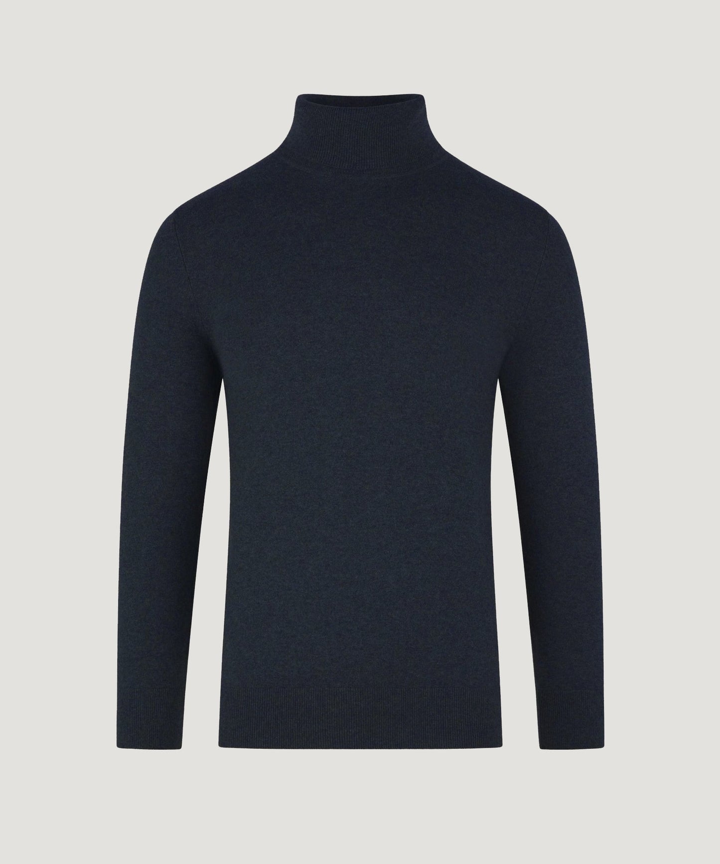 SOCI3TY Trui turtleneck katoen/kasjmier neat navy - The Society Shop