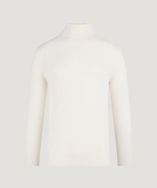 SOCI3TY Trui turtleneck katoen/kasjmier starch - The Society Shop