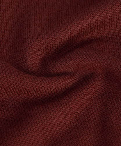 SOCI3TY Trui turtleneck merinowol bordeauxrood - The Society Shop