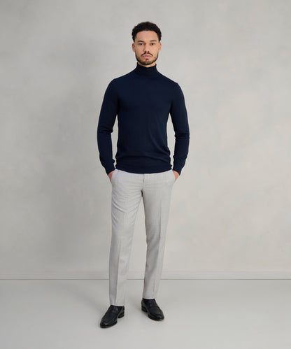 Profuomo Trui turtleneck merinowol donkerblauw - The Society Shop