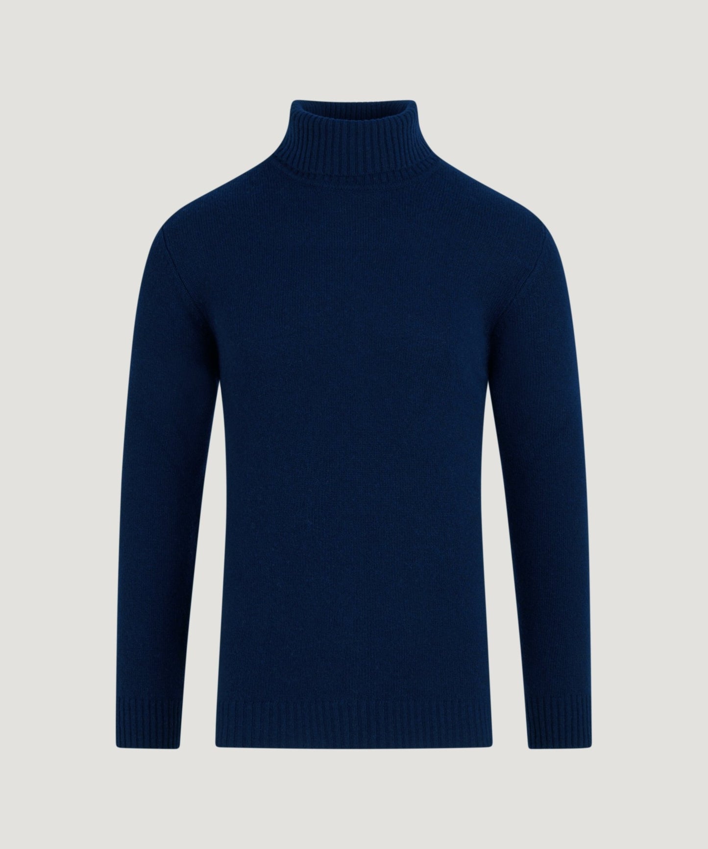 SOCI3TY Trui turtleneck merinowol donkerblauw - The Society Shop