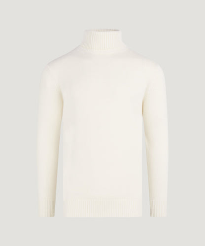 SOCI3TY Trui turtleneck merinowol off - white - The Society Shop