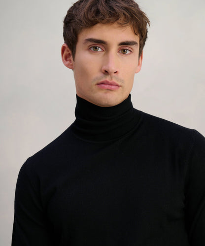 Profuomo Trui turtleneck merinowol zwart - The Society Shop