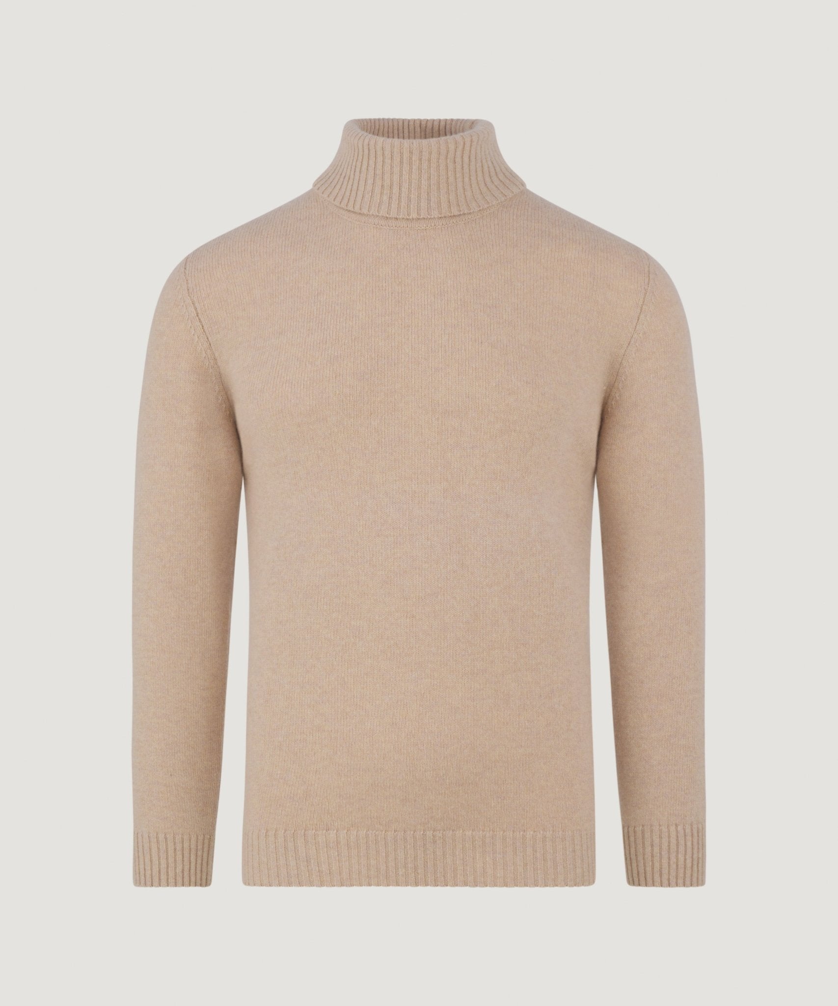 SOCI3TY Trui turtleneck Soft Wear wolmix beige - The Society Shop