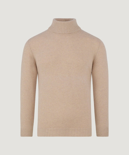 SOCI3TY Trui turtleneck Soft Wear wolmix beige - The Society Shop