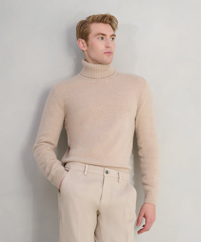 SOCI3TY Trui turtleneck Soft Wear wolmix beige - The Society Shop