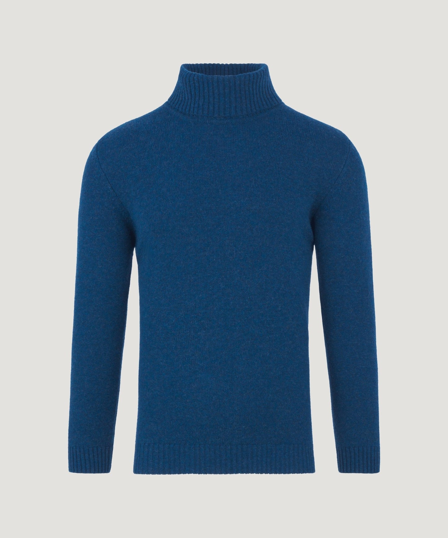 SOCI3TY Trui turtleneck Soft Wear wolmix blauw - The Society Shop