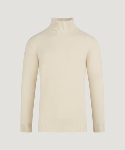 SOCI3TY Trui turtleneck Soft Wear wolmix off - white - The Society Shop