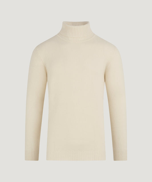 SOCI3TY Trui turtleneck Soft Wear wolmix off - white - The Society Shop