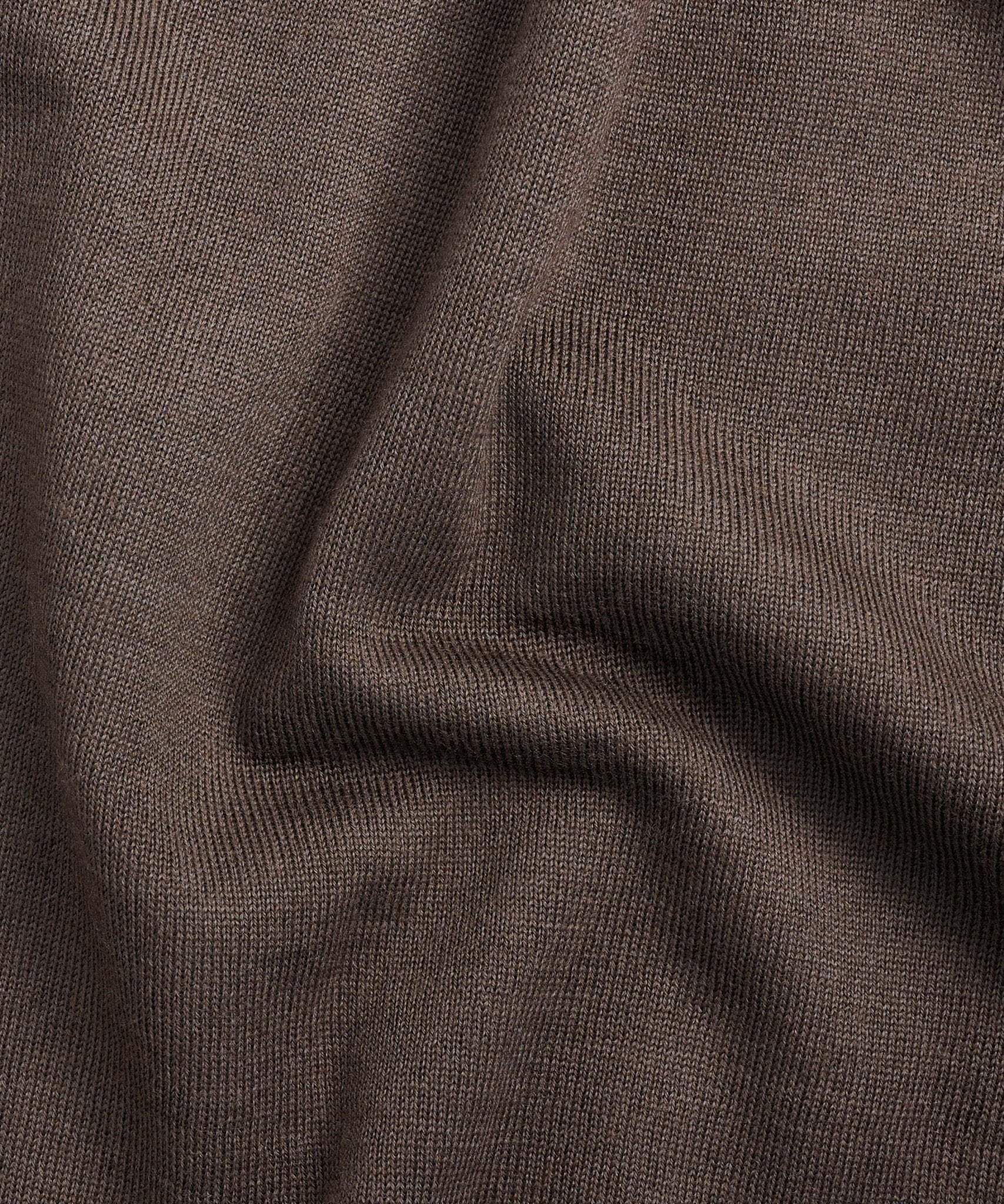 SOCI3TY Tubular knit crewneck trui merinowol bruin - THE SOCIETY SHOP