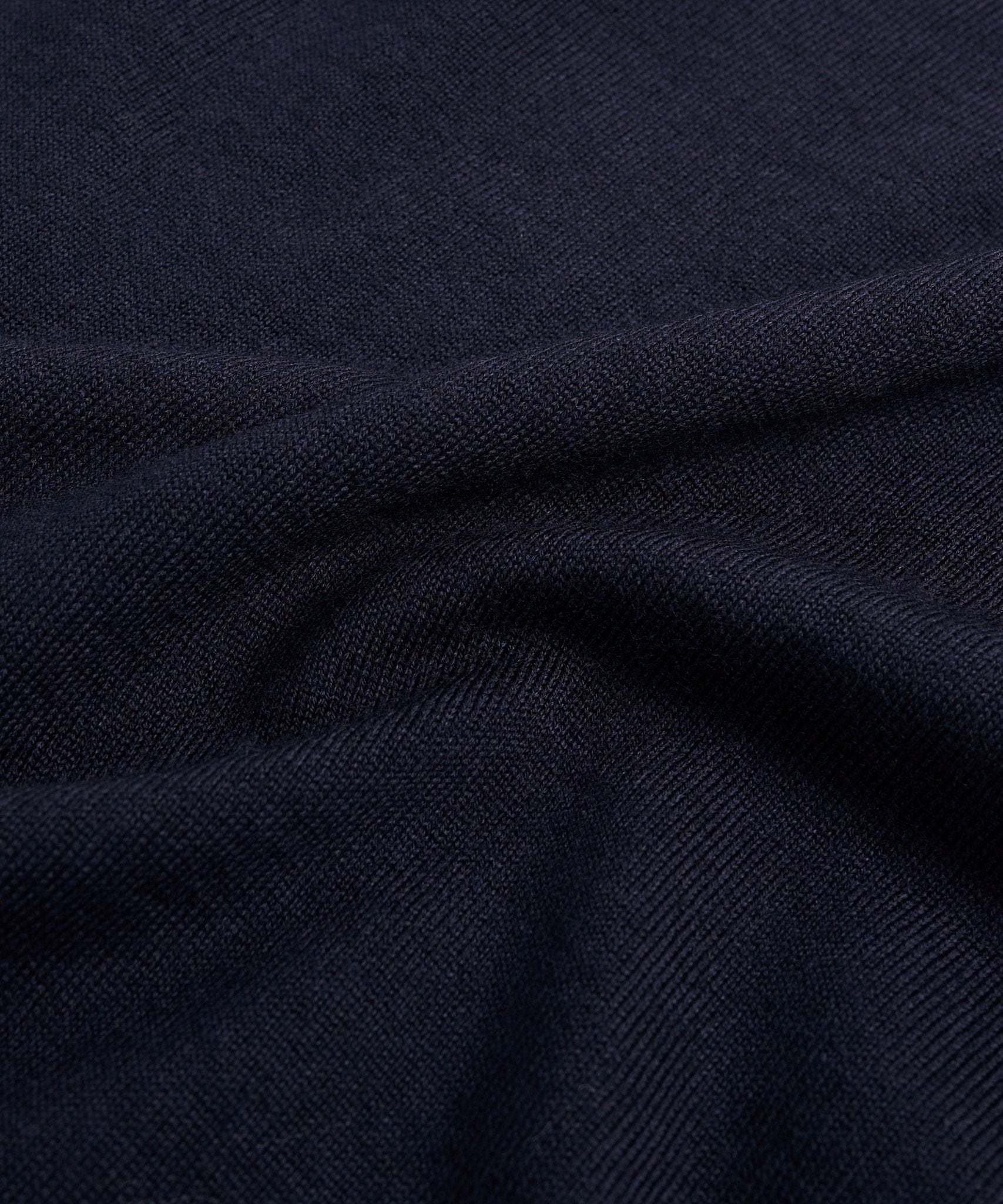 SOCI3TY Tubular knit crewneck trui merinowol donkerblauw - THE SOCIETY SHOP