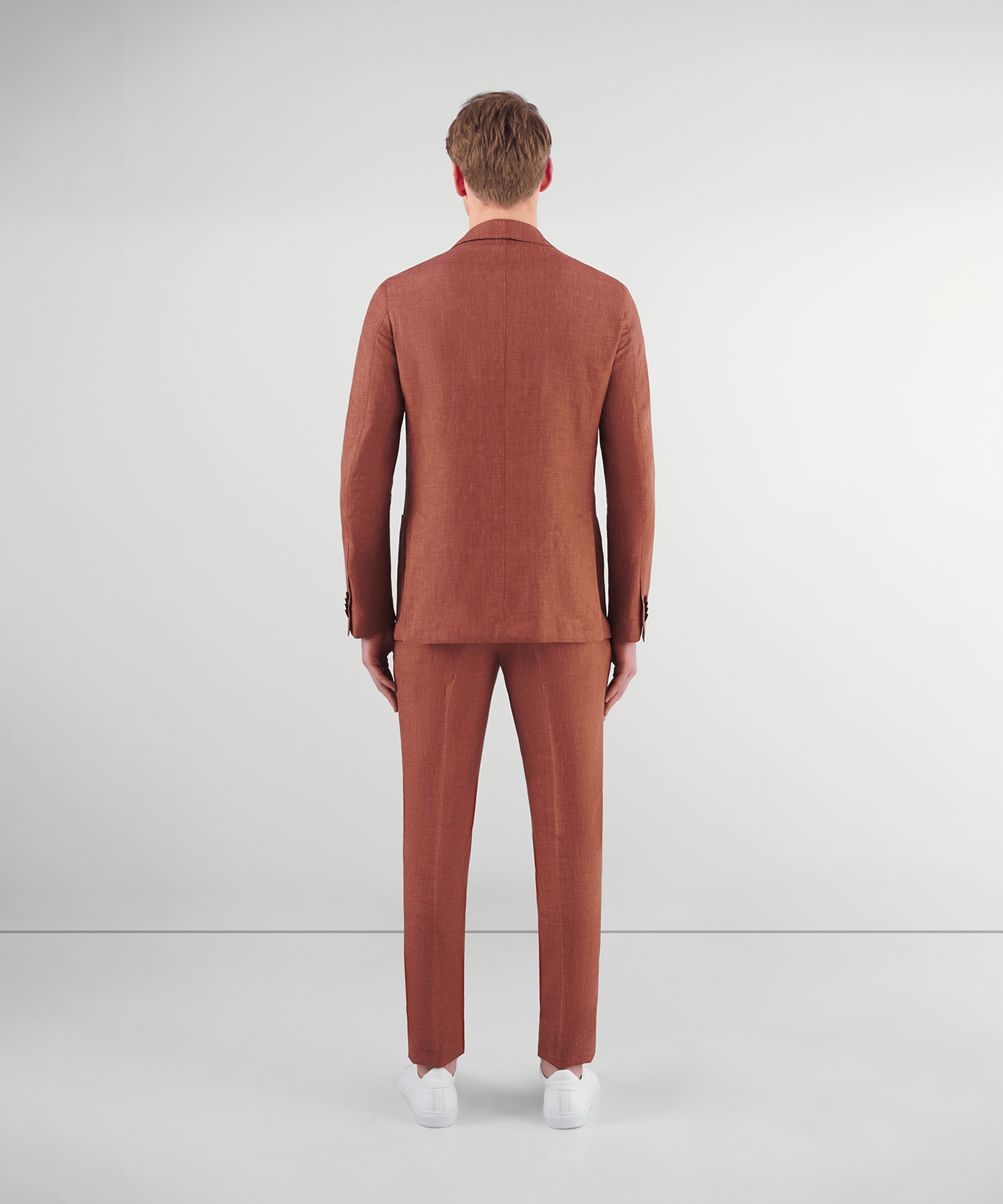 SOCI3TY Tweedelig pak linnen/wol cognacbruin by Loro Piana - The Society Shop