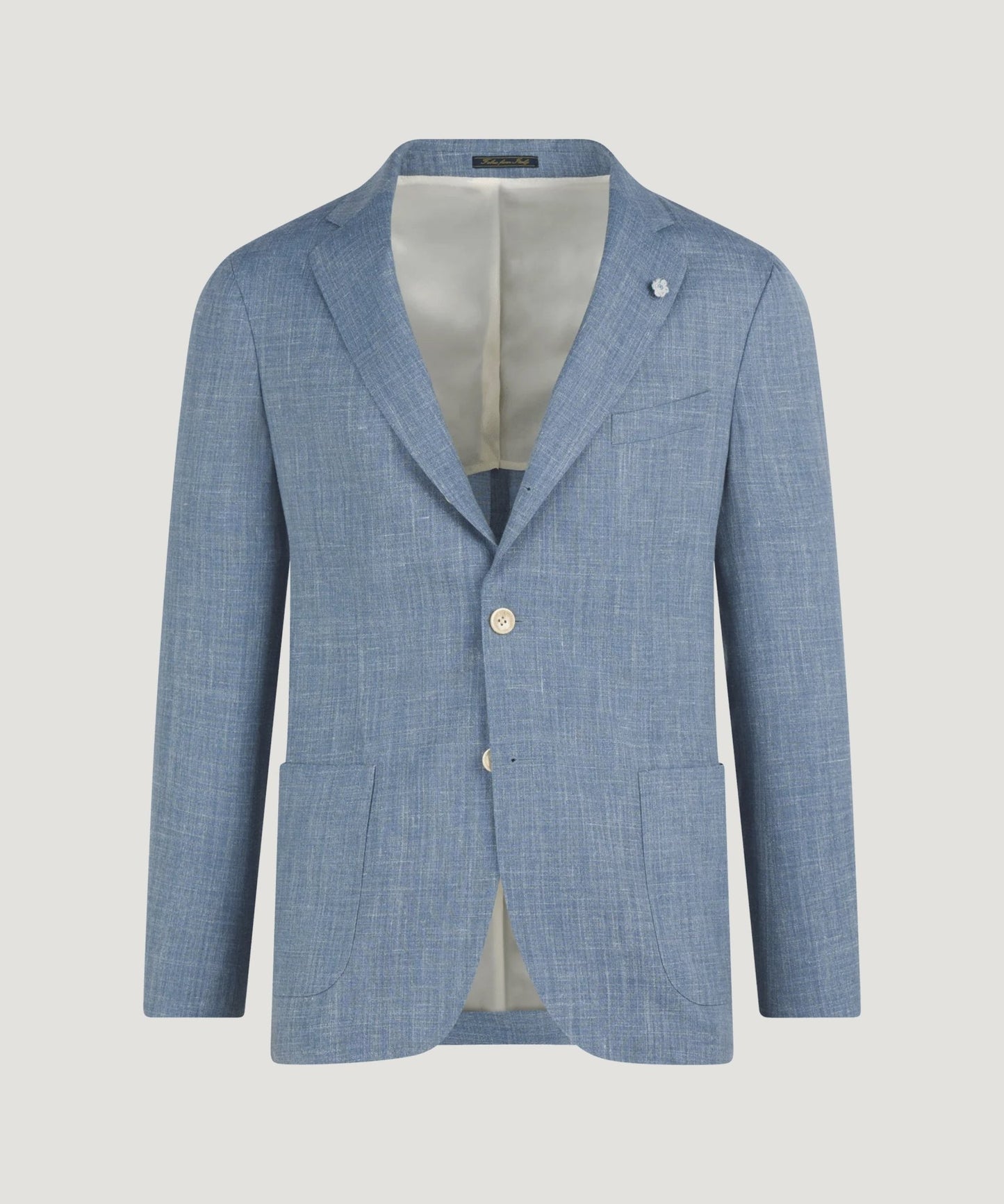 SOCI3TY Tweedelig pak wol/linnen lichtblauw (woven by Loro Piana) - The Society Shop