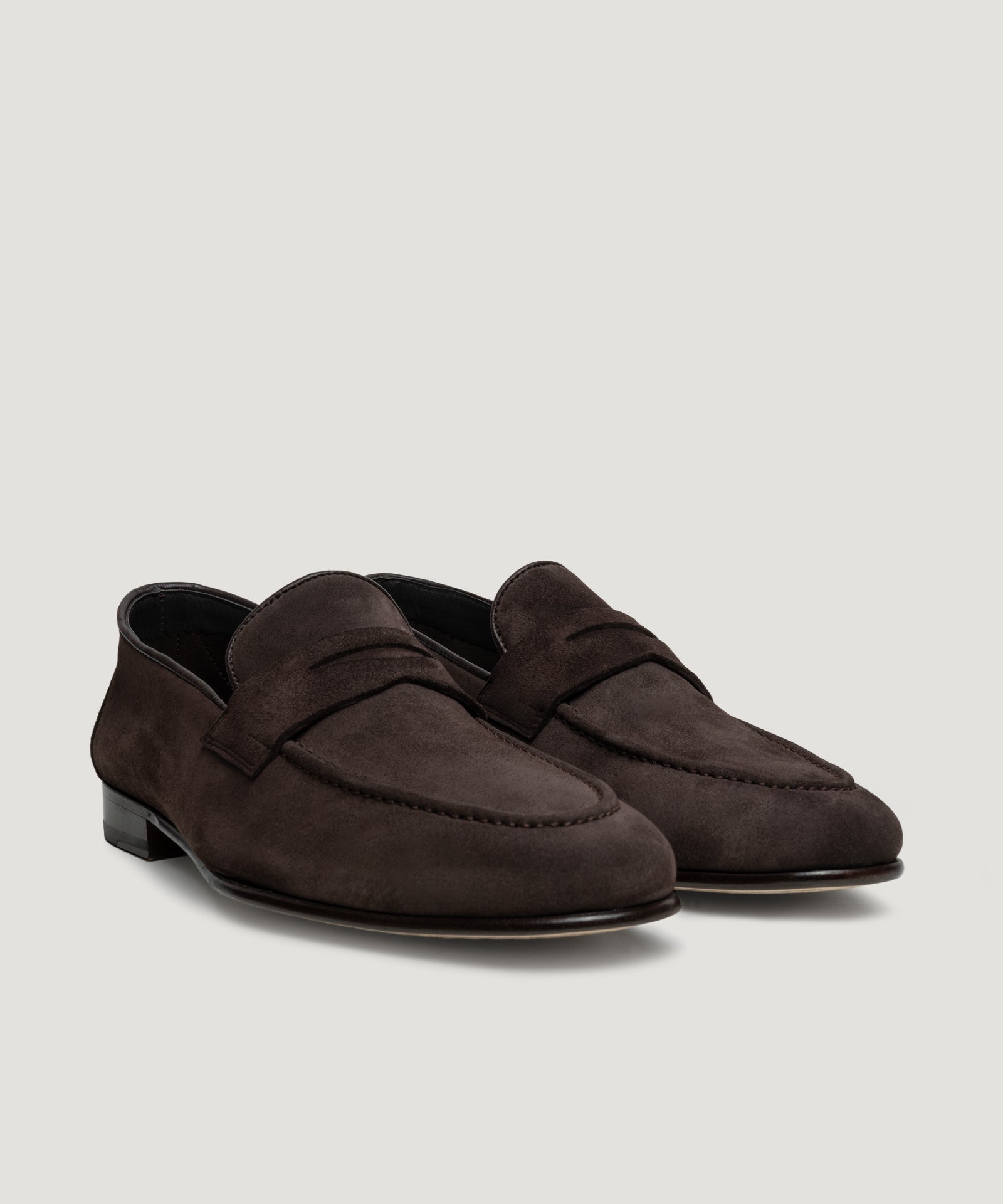 SOCI3TY Limited Fashion Unlined penny loafer suède donkerbruin - THE SOCIETY SHOP