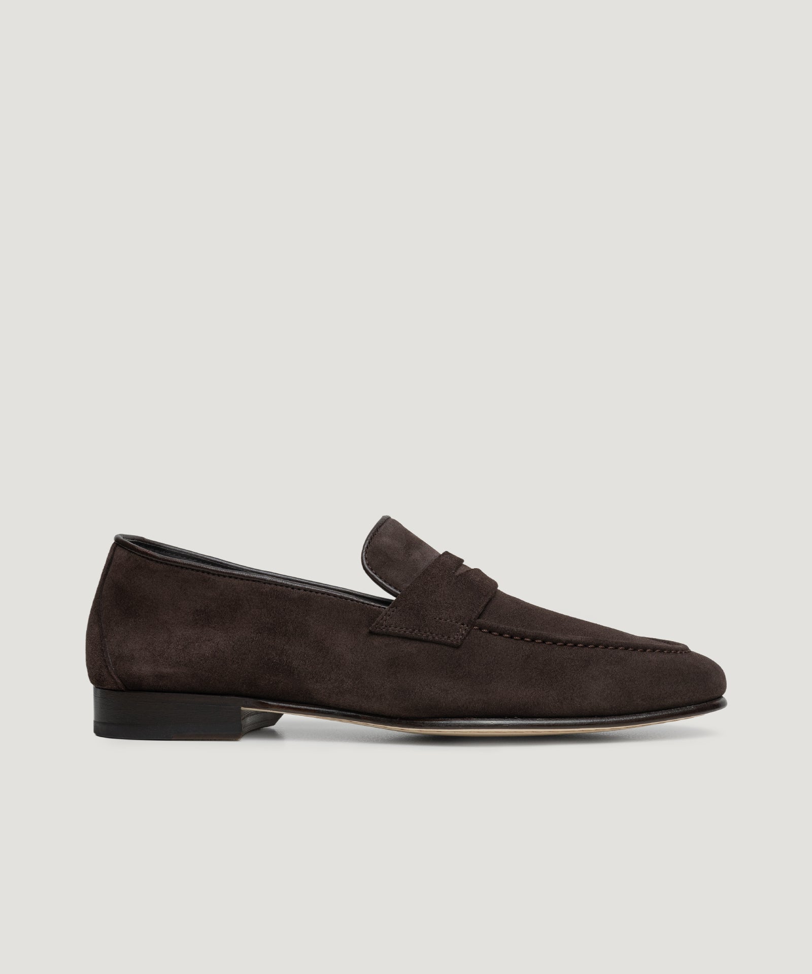 SOCI3TY Limited Fashion Unlined penny loafer suède donkerbruin - THE SOCIETY SHOP
