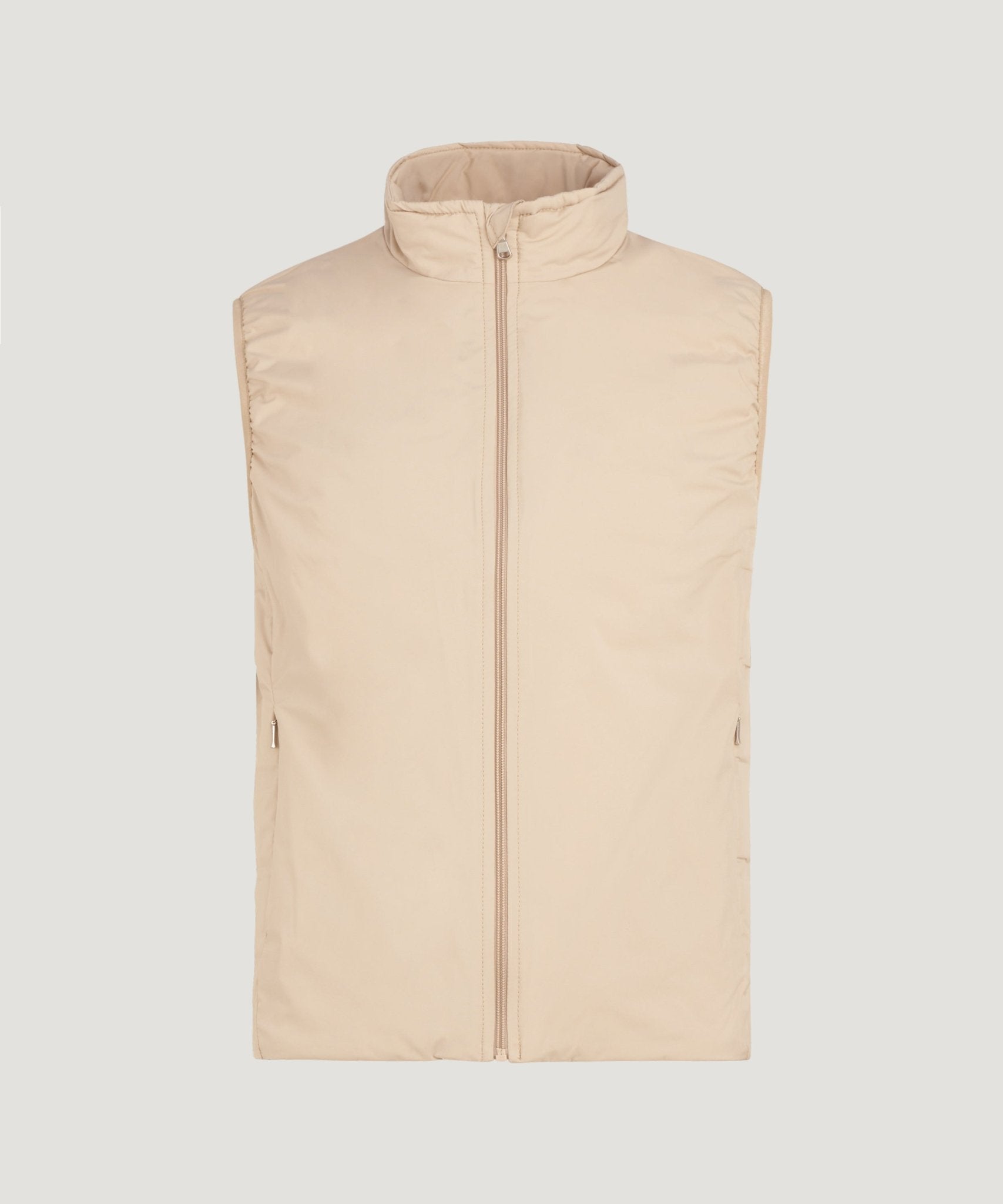 SOCI3TY Vigo light padded tech vest beige - THE SOCIETY SHOP