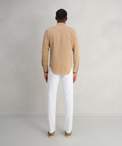 Profuomo Western overhemd katoen ribcord camel - The Society Shop