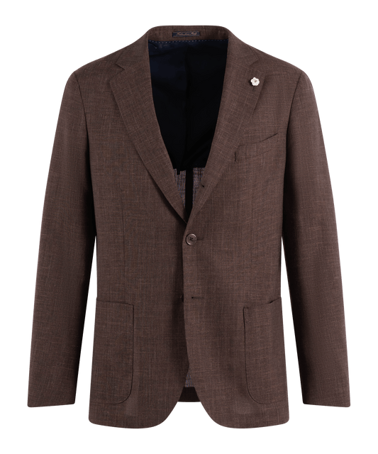 Tweedelig pak bruin wol | The Society Shop