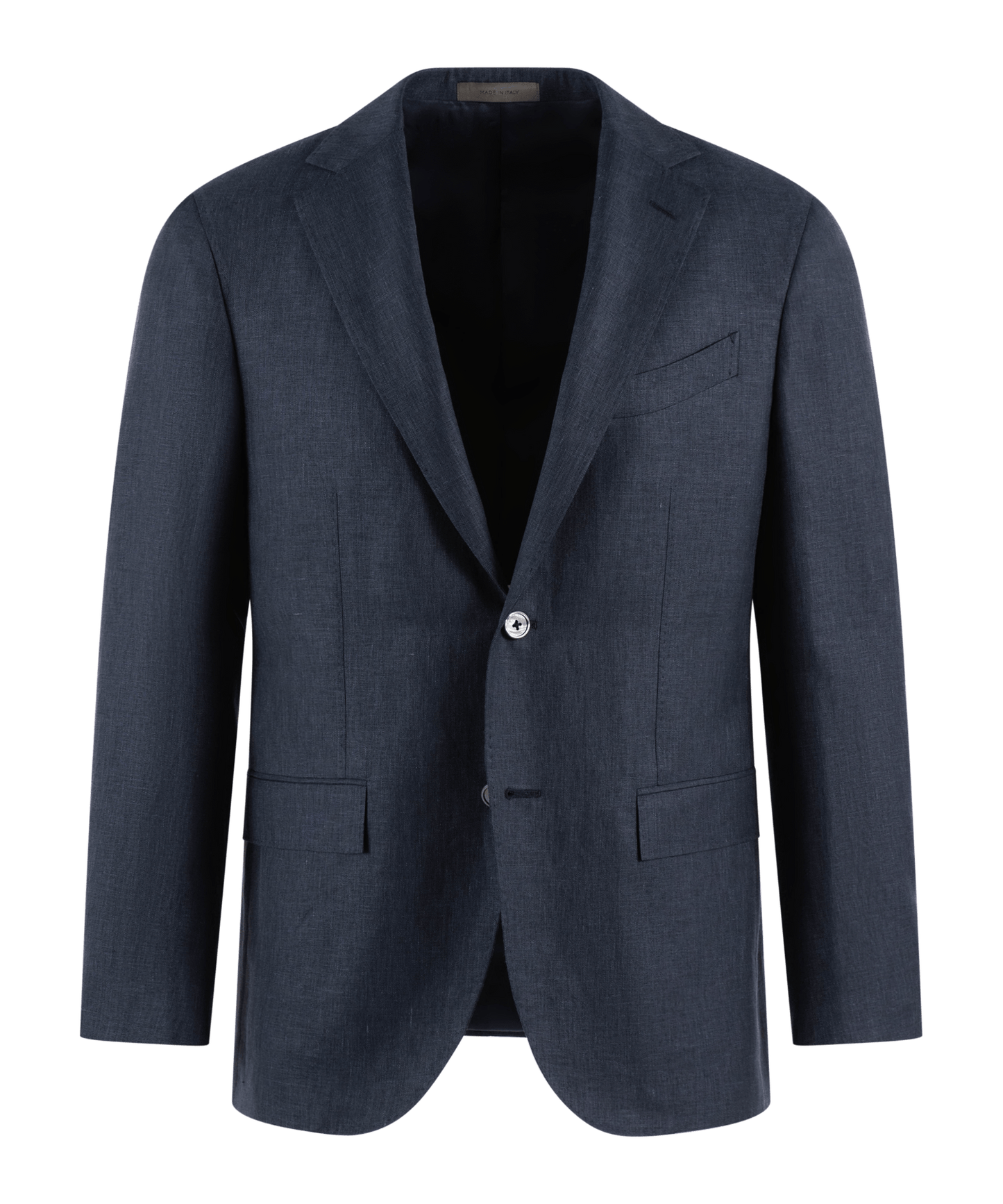 Corneliani tweedelig pak blauw wol, linnen en zijde