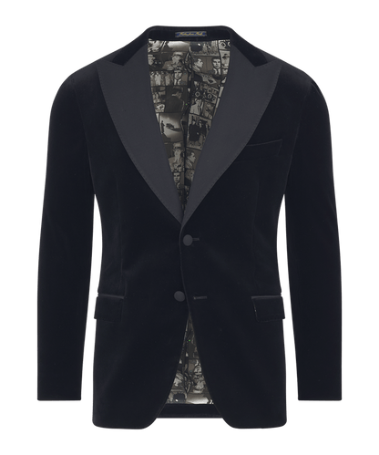 Dinner jacket velvet zwart