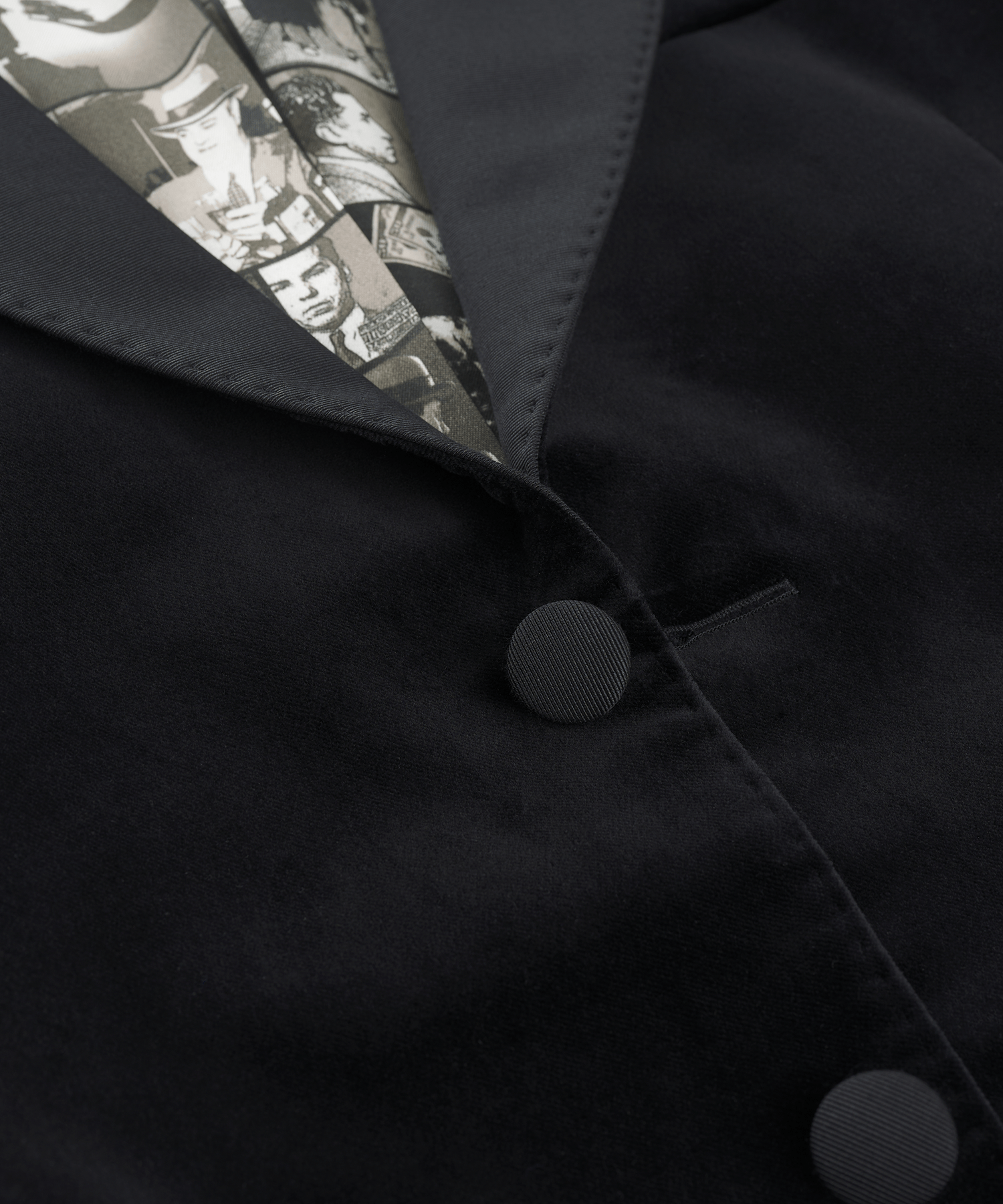 Dinner jacket velvet zwart