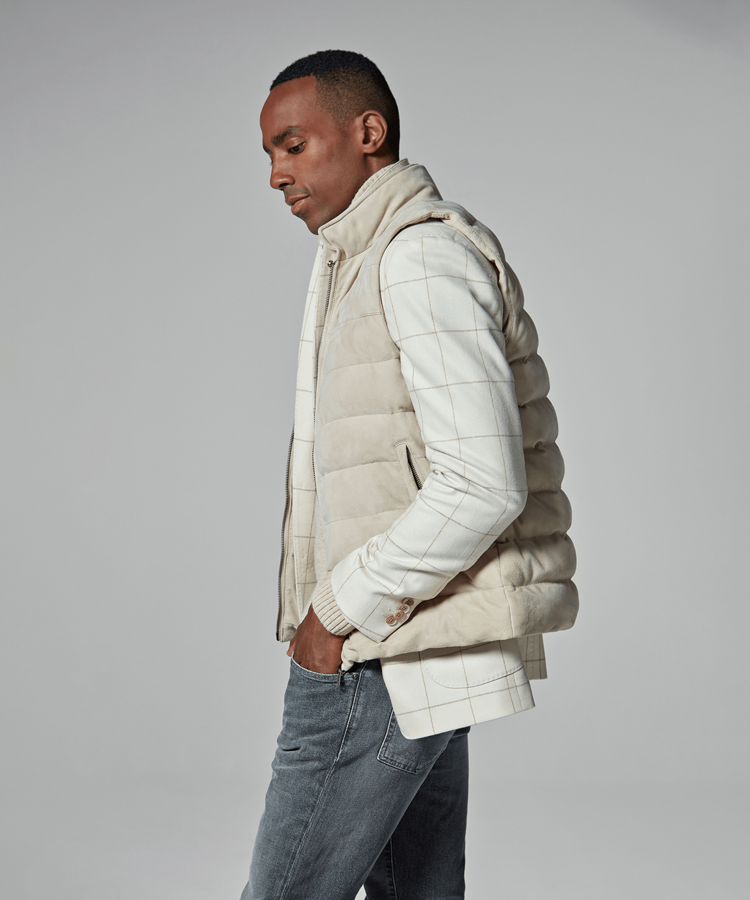Colbert off-white geruit