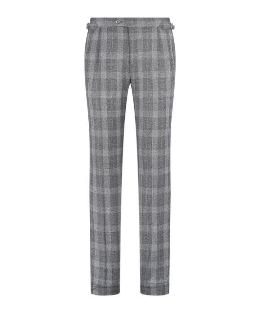 Pantalon grijs geruit wol