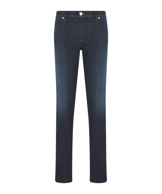 Jeans donkerblauw katoen