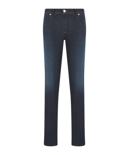 Jeans donkerblauw katoen