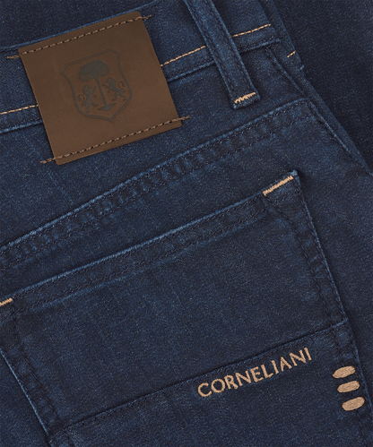 Jeans donkerblauw katoen