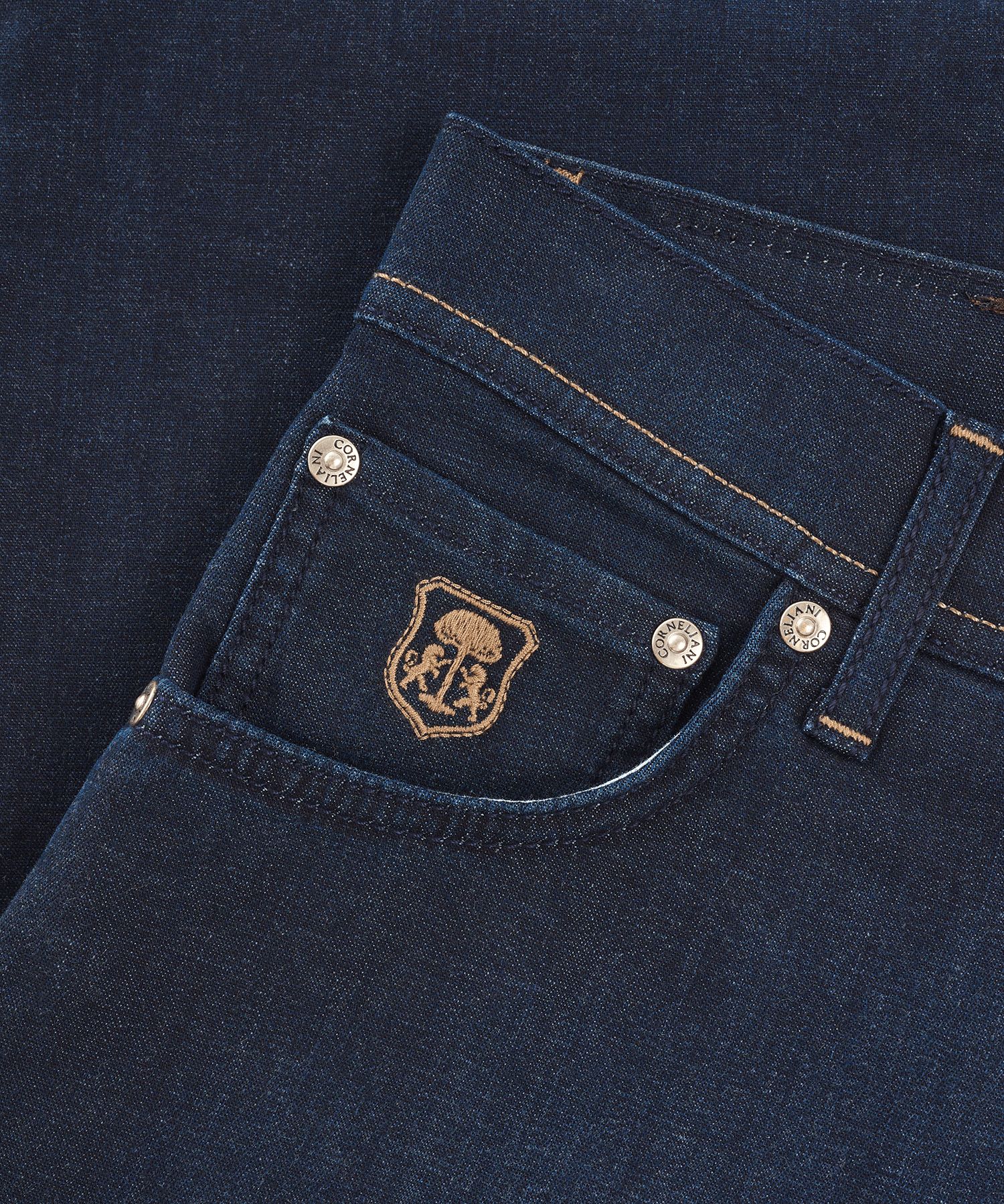Jeans donkerblauw katoen