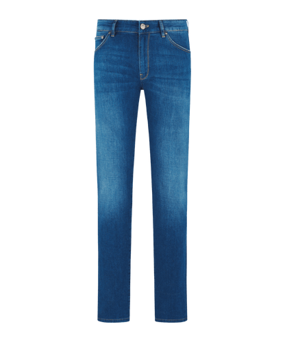 Jeans katoen stretch blauw