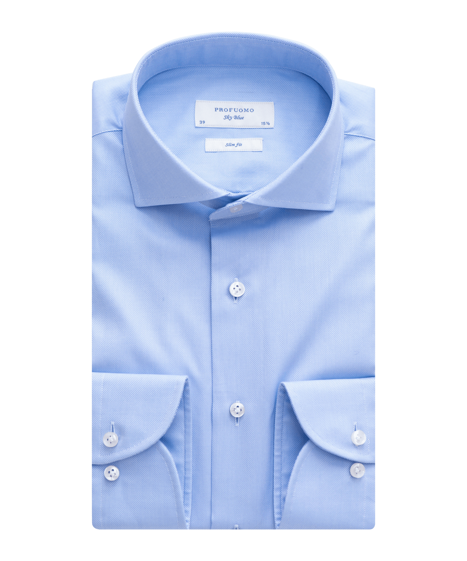 Overhemd blauw oxford katoen