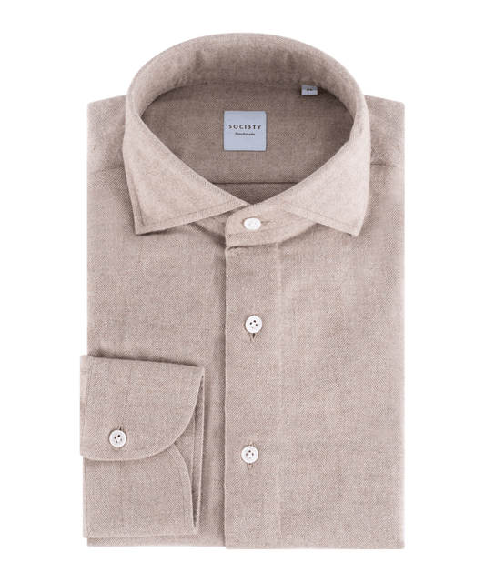 SHIRT SF FLANNEL 37 / Beige / taupe