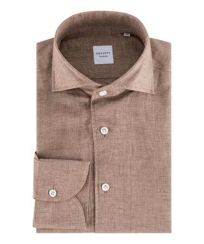 Indiener Logisch waarde SOCI3TY Handmade overhemd bruin linnen – The Society Shop