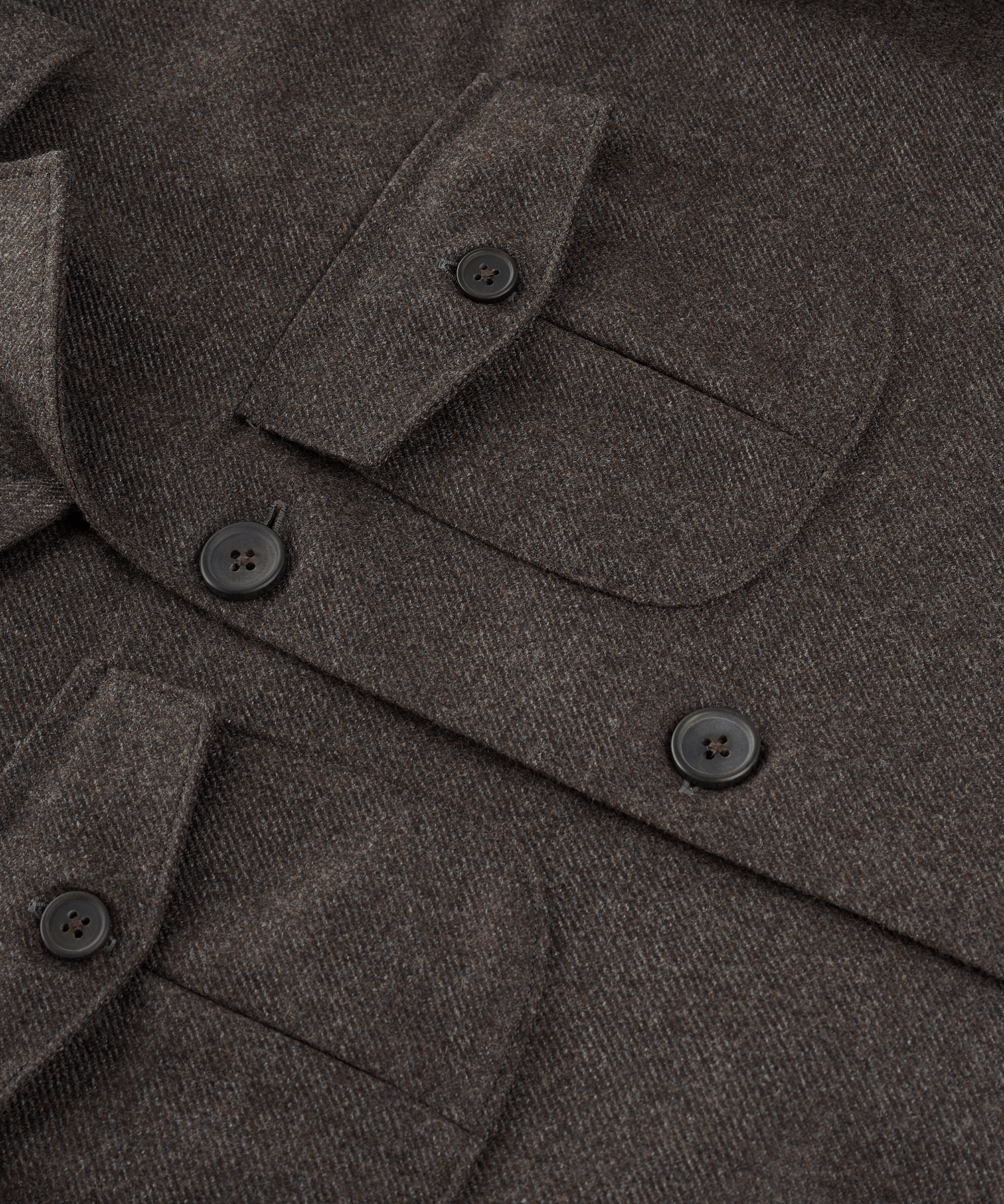 Safari jacket wol/kasjmier donkerbruin