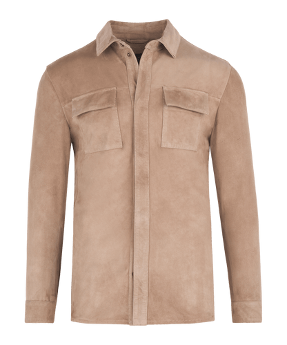 Overshirt beige suède