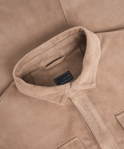 Overshirt beige suède