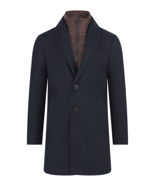 The Coat donkerblauw wol