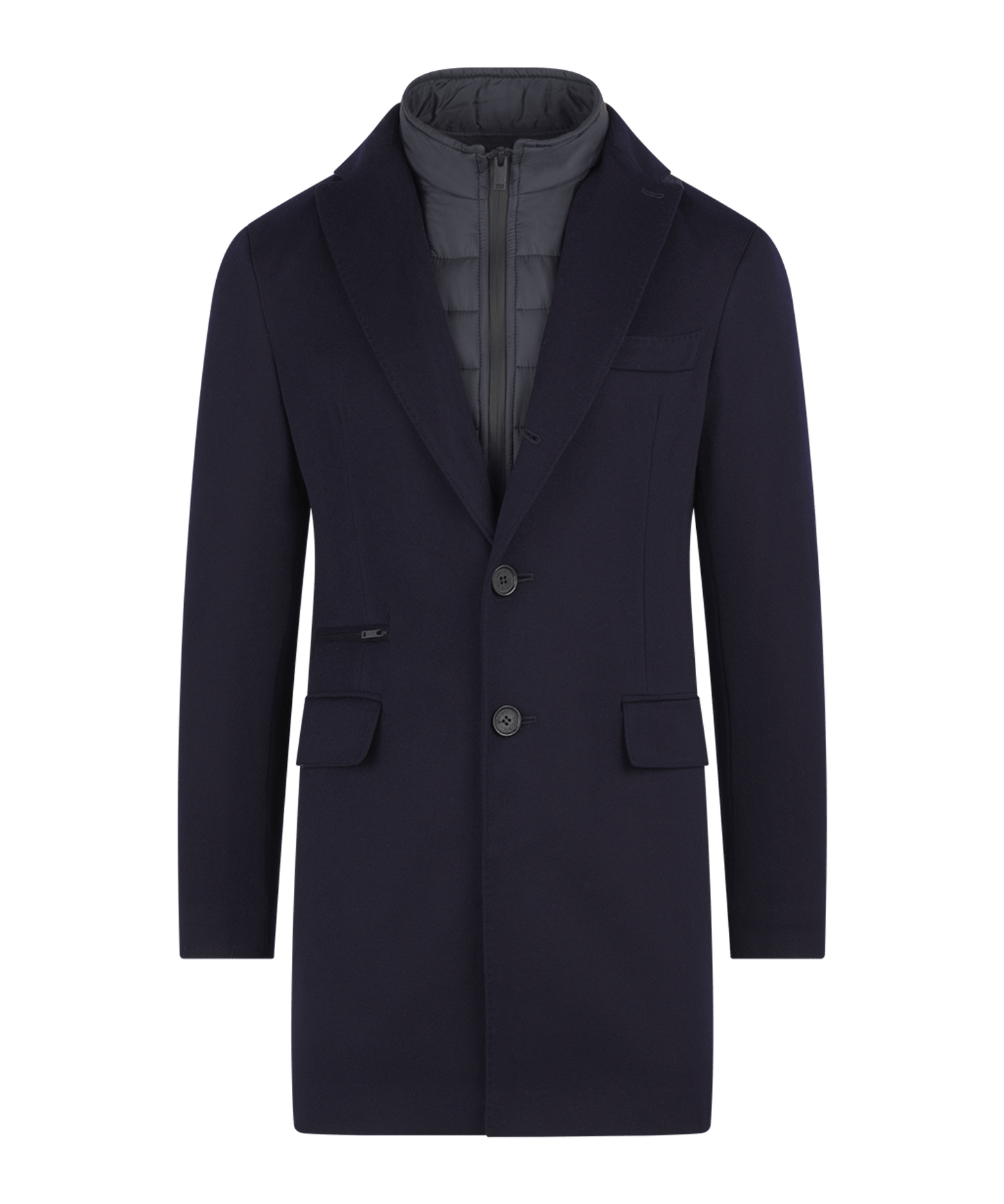 The Coat by Loro Piana navy wol