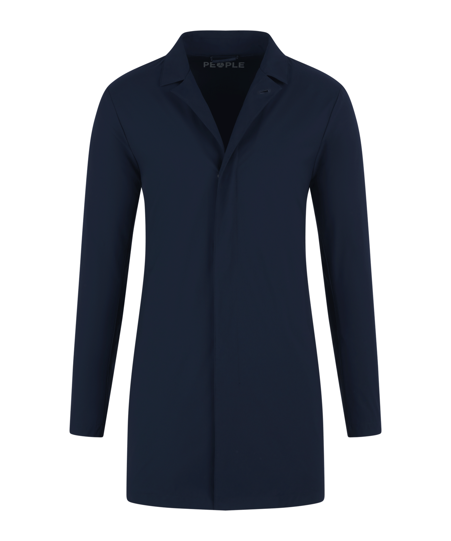 Trench coat tech fabric donkerblauw