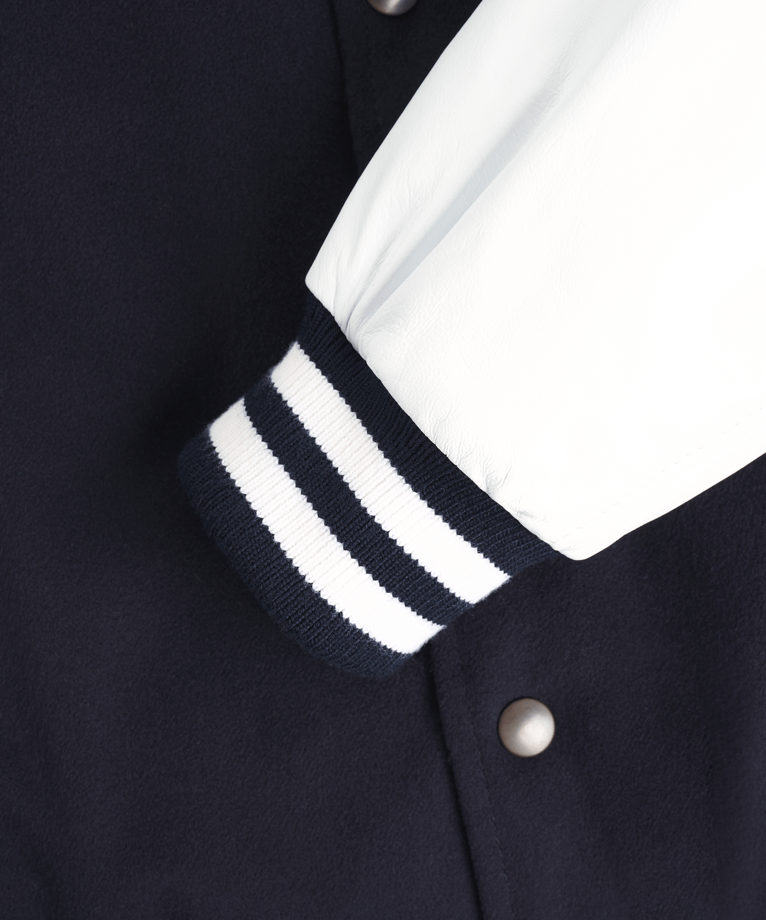 Varsity jacket navy wol en kasjmier