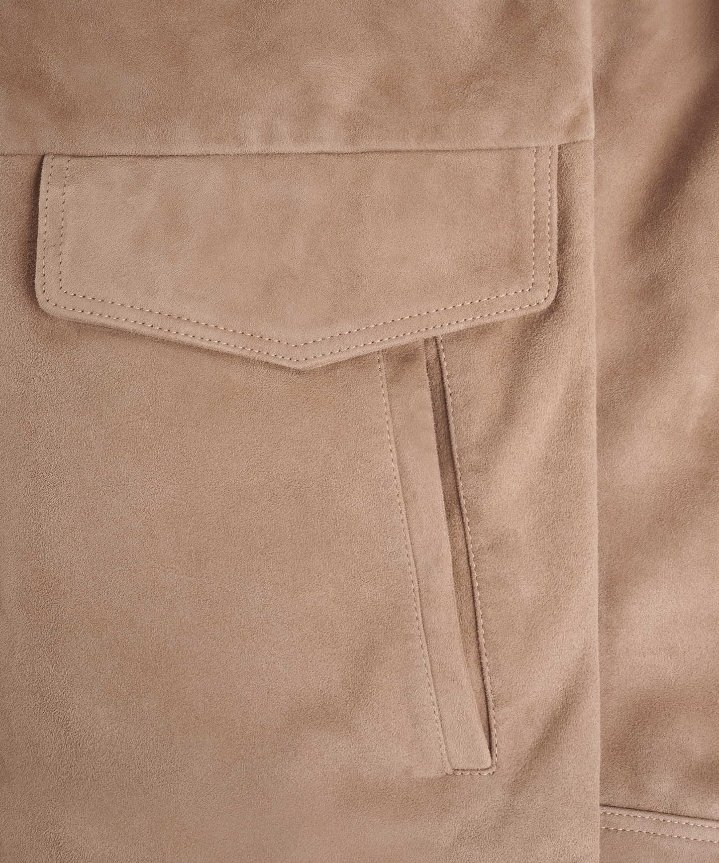 Field jacket suede taupe
